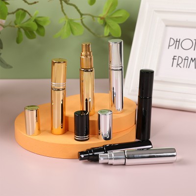 High-end UV Electroplated Spray Bottle 10ML Perfume Portioning Empty Portable Glass Sample Can Be Printed W