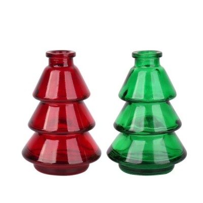Unique Christmas-Tree-Shaped Aroma Glass Reed Diffuser Bottle 80ml Aromatherapy Essential Oil