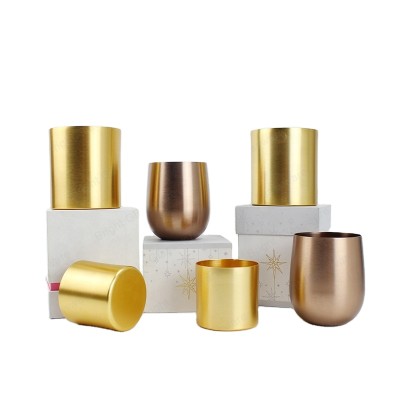 Gold Metal Candle Tins Wholesale Aluminum Cup