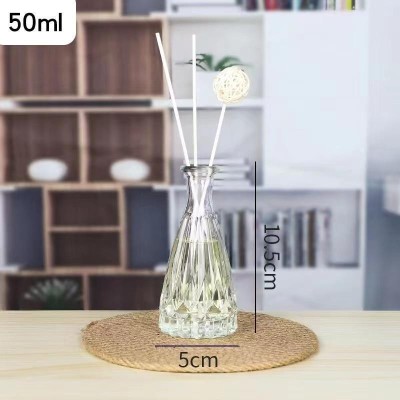 Non-fire Aroma Bottle High-value Hammer Glass Rattan Volatile Empty Simple Style Living Room Ornament
