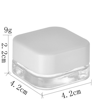 3ml 5ml 7ml 9ml Childproof Lid Cube Jar Eye Cream Jar square Glass Concentrate Jars