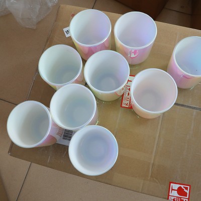 500 ml Luxury 3 Wicks Empty Glass Jar Large Capacity High Quality Fashion Iridescent Candle Jar with Lids