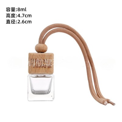 In Stock Car Air Outlet Perfume Pendant Glass Empty Bottle Hanging Aromatherapy