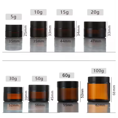 Wholesale Frosted Skincare Cosmetic Packaging 20g Glass Cream Jar