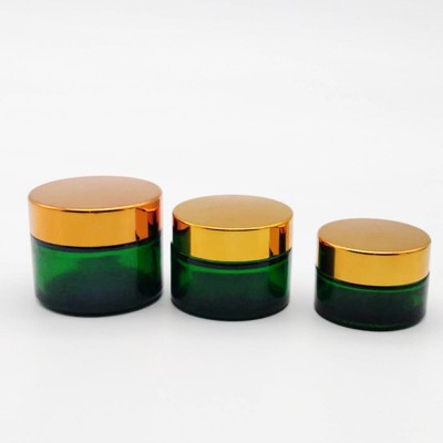 1oz 15g 30g 50g 100g Original Supplier Luxury 15g 30g Green Color Cream Jar Cosmetic Glass Jar