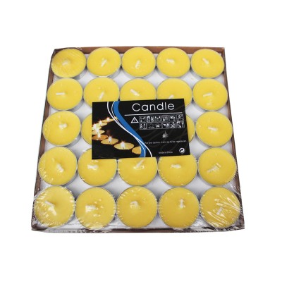 50 Pack 12g Unscented Paraffin Free Natural Tea Light White Pink Tea Candles
