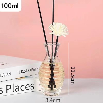 Non-fire Aroma Bottle High-value Hammer Glass Rattan Volatile Empty Simple Style Living Room Ornament