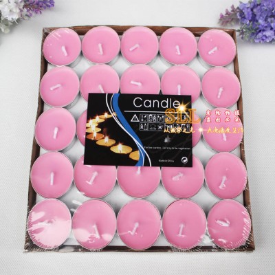 50 Pack 12g Unscented Paraffin Free Natural Tea Light White Pink Tea Candles