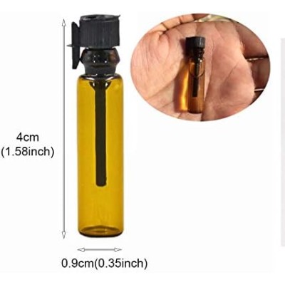 Stock 1ml 2ml Mini Glass Vial With Plastic Stopper Empty Glass Perfume Test Tube Sample Display Bottles