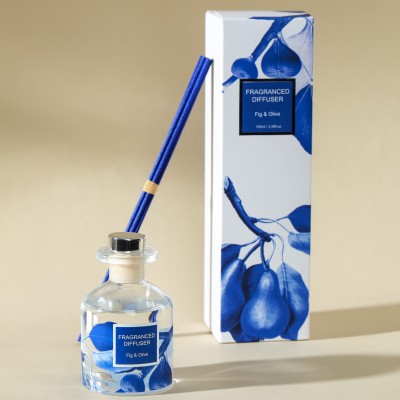 Guofeng Blue and White Porcelain Non-fire Aromatherapy Indoor Essential Oil Wooden Aroma Home High-grade Sense Volatile f