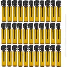 Stock 1ml 2ml Mini Glass Vial With Plastic Stopper Empty Glass Perfume Test Tube Sample Display Bottles