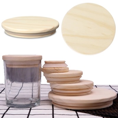 Various Sizes Reusable Wooden Wide Mouth Mason Jar Lids Kitchen Organization Bottle Sealing Caps Canning Storage Closures