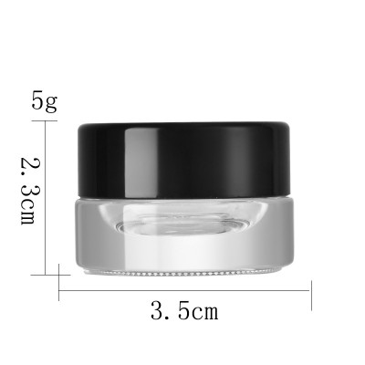 3g 5g 10g  Pigment Round Child Proof Safe Concentrates Glass Jars Blue Raw Material Child Resistant Glass Jar