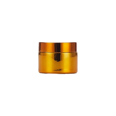5g 10g 20g 30g 50g Uv Plated Gold Cosmetic Packaging Glass Skin Care Cream Jar Cosmetic Glass Jars With Cap