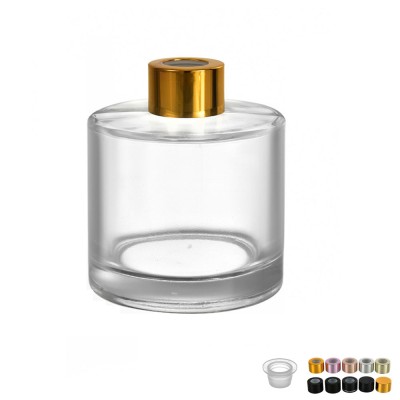 Wholesale 50ml 100 150 200 Glass Reed Diffuser Bottle With Gold Cap Luxury Empty Stick for Aroma Oil