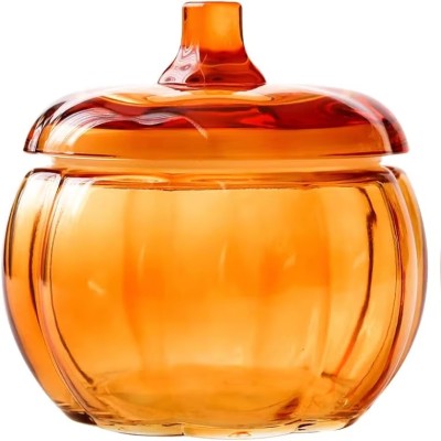 Clear Pumpkin Shaped Glass Candle Jar Holders Empty Lanterns and Candle Jars With Pumpkin Design