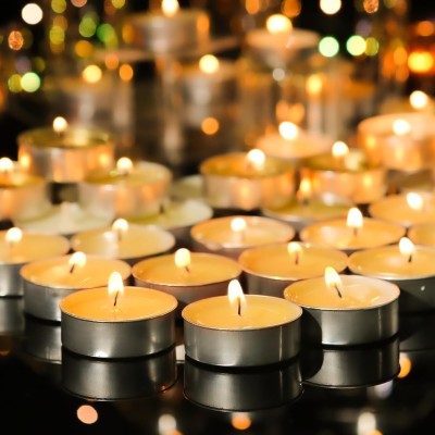 50 Pack 12g Unscented Paraffin Free Natural Tea Light White Pink Tea Candles