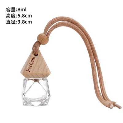 In Stock Car Air Outlet Perfume Pendant Glass Empty Bottle Hanging Aromatherapy