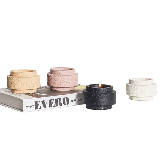 New Nordic Simple Matte Cement Household Aromatherapy Candle Cup Candlestick Ornaments Soybean Wax Container Gift