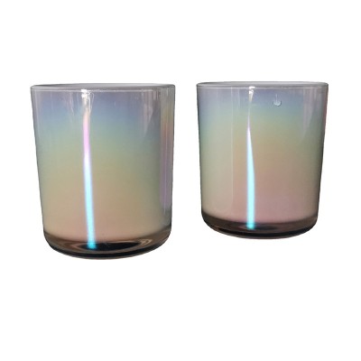 96110 Seven-color Electroplated Glass Candle Cup, Table , Plant Essential Oil Large Soybean Wax Aromatherapy