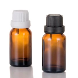 5ml 10ml 15ml 30ml 50ml 100ml Clear Blue Green Amber Glass Essential Oil Bottle With Tamper Evident Cap and Orifice Reducer