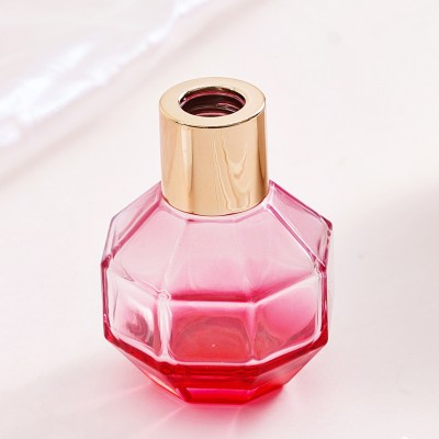 Screen Printing Round White Glass Empty Perfume Reed Diffuse Glass Bottle for Home