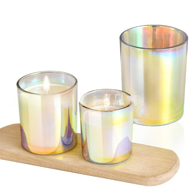 Cross-border simple colorful arc bottom candle cup empty diy scented holder bedroom atmosphere deluxe decoration