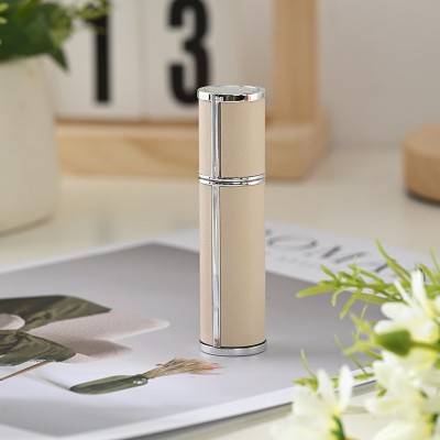5ml Perfume Portioning Bottles, Leather High-end Cosmetic Spray Empty , Glass Inner Liner Portable