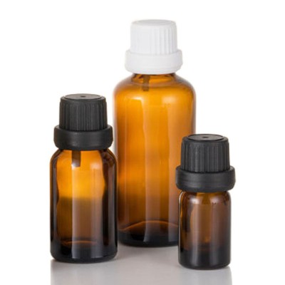 5ml 10ml 15ml 30ml 50ml 100ml Clear Blue Green Amber Glass Essential Oil Bottle With Tamper Evident Cap and Orifice Reducer