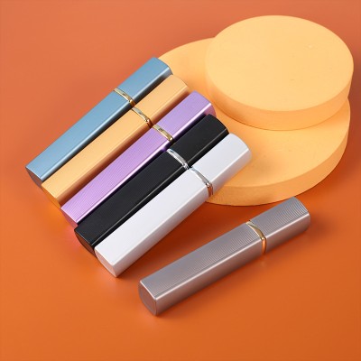 12ml Square Perfume Spray Bottle, Aluminum Foil Shell, Glass Inner Liner, Portioning , Portable , Empty
