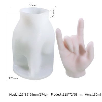Silicone Candle Mold DIY Creative Ok Cake Mould Resin Moulds Soap Moulds Gesture Aromatherapy Candle Mold