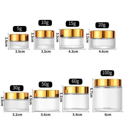 Wholesale Frosted Skincare Cosmetic Packaging 20g Glass Cream Jar