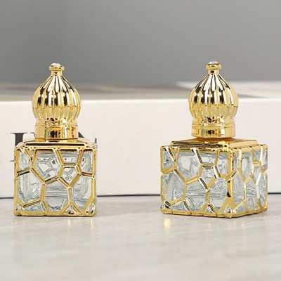 Custom Arabian Oil Bottle Gold Engraving Cylinder Oil Bottle 6ml10ml