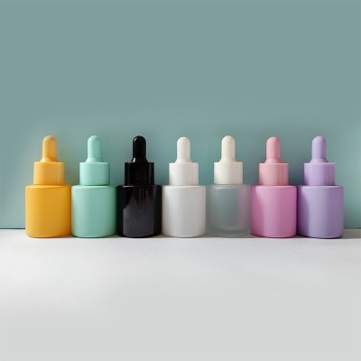 20ml 30ml 50ml Bamboo Essential Oil Round Ball Shape Frosted Glass Dropper Bottle