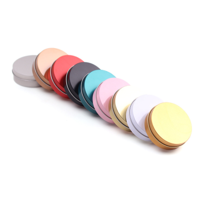 40ml Stainless Steel Round Custom Aluminum White Candle Coin Soap Caviar Tobacco Cookie Box Biscuit Metal Lip Balm Tea Tin