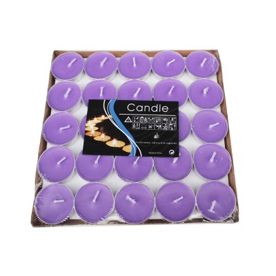 50 Pack 12g Unscented Paraffin Free Natural Tea Light White Pink Tea Candles