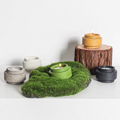 New Nordic Simple Matte Cement Household Aromatherapy Candle Cup Candlestick Ornaments Soybean Wax Container Gift