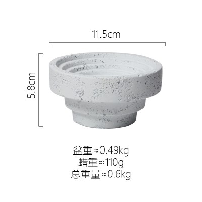 New Nordic Style Home Decoration Crafts Candle Holder Container Cement Aromatherapy Cup Utensils