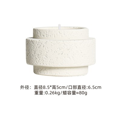 New Nordic Simple Matte Cement Household Aromatherapy Candle Cup Candlestick Ornaments Soybean Wax Container Gift