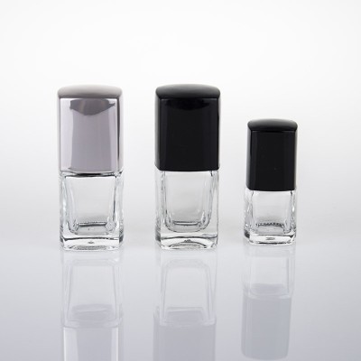 square 13ml Frosted Black Nail Polish Bottle Free Sample  for Nail Polish Personal