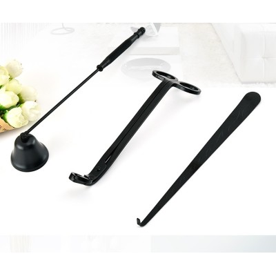 Wholesale Factory Direct 3 in 1 Candle Wick Trimmer Dipper Snuffer with Tray Accessories Scissors Set
