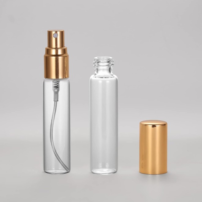 3ml 5ml 10ml 20ml 30ml Square Glass Bottle With Roller Empty Perfume Essential Oils Roll on Bottle With Shiny Gold Cap