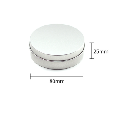 40ml Stainless Steel Round Custom Aluminum White Candle Coin Soap Caviar Tobacco Cookie Box Biscuit Metal Lip Balm Tea Tin