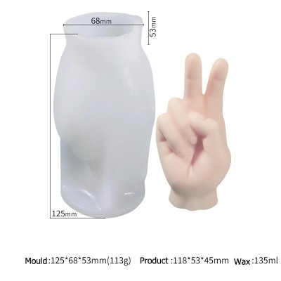 Silicone Candle Mold DIY Creative Ok Cake Mould Resin Moulds Soap Moulds Gesture Aromatherapy Candle Mold
