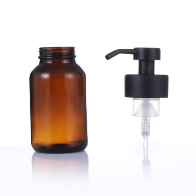 8oz 250ml Essence Oil Bottles Empty Refillable Amber Glass Foaming Hand Soap Dispenser Bottle Foam Cleanser