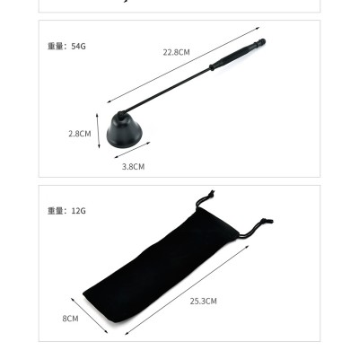 Wholesale Factory Direct 3 in 1 Candle Wick Trimmer Dipper Snuffer with Tray Accessories Scissors Set