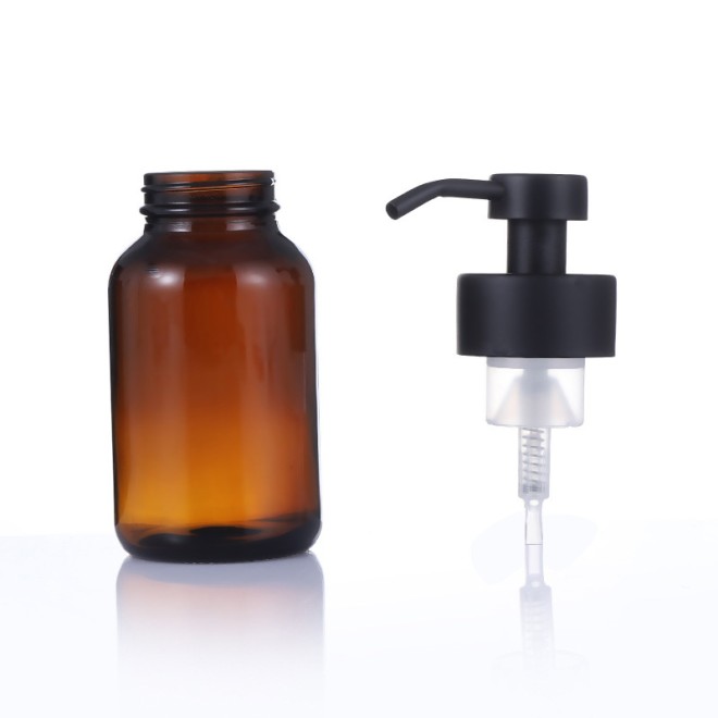 8oz 250ml Essence Oil Bottles Empty Refillable Amber Glass Foaming Hand Soap Dispenser Bottle Foam Cleanser