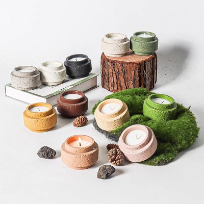 New Nordic Simple Matte Cement Household Aromatherapy Candle Cup Candlestick Ornaments Soybean Wax Container Gift