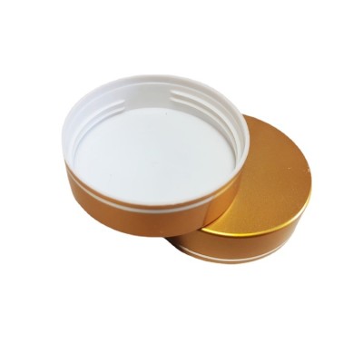 70-400 Gold Lids Cosmetic Metal Aluminum Plastic Cream Screw Top Jar Cap Lid