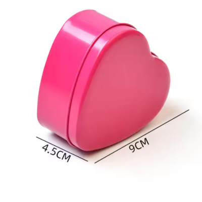 Metal Tea Tin Can Heart Box square Rectangle Aluminum Tin Medicine Cosmetic Candy Metal Box Jewelry Boxes